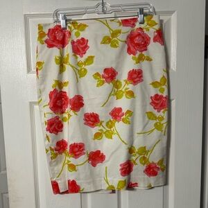 Ann Taylor Floral Casual Pencil Skirt